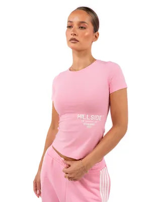 Hillside Stripe T-Shirt Dames Roze - Maat XL - Kleur: Roze | Soccerfanshop