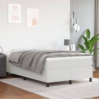 Boxspring bed kunstleer wit 120x200 cm