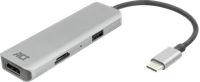 ACT AC7013 laptop dock & poortreplicator Bedraad USB 3.2 Gen 1 (3.1 Gen 1) Type-C Zwart, Grijs - thumbnail