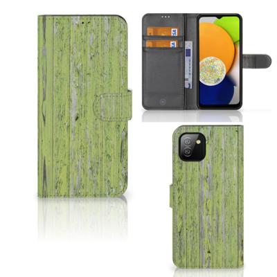 Samsung Galaxy A03 | Book Style Case | Green Wood