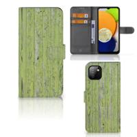 Samsung Galaxy A03 | Book Style Case | Green Wood