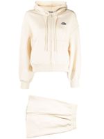 b+ab ensemble jupe-hoodie à patch logo - Blanc