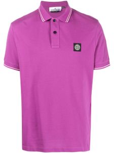 Stone Island polo à patch Compass - Violet