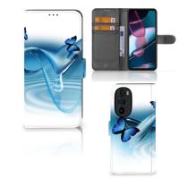 Motorola Edge 30 Pro | Telefoonhoesje | Met pasjeshouder | Vlinders