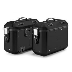 GIVI DLM36 Trekker Dolomiti set zijkoffers, Topkoffers en voor de moto, Zwart aluminium