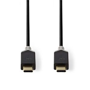 USB 3.1-kabel (Gen2) | Type-C male - Type-C male | 1,0 m | Antraciet [CCBW64750AT10]