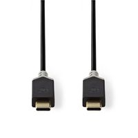 USB 3.1-kabel (Gen2) | Type-C male - Type-C male | 1,0 m | Antraciet [CCBW64750AT10] - thumbnail