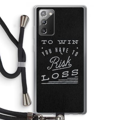 Risk loss: Samsung Galaxy Note 20 / Note 20 5G Transparant Hoesje met koord