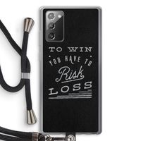 Risk loss: Samsung Galaxy Note 20 / Note 20 5G Transparant Hoesje met koord
