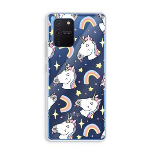 Rainbow Unicorn: Samsung Galaxy Note 10 Lite Transparant Hoesje