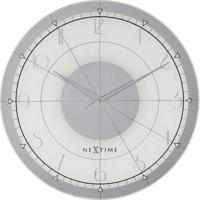 NeXtime klok 8125 Fancy Round, Ø43 cm, Wall, White/Silver