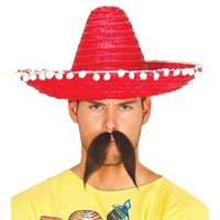 Rode sombrero/Mexicaanse hoed 45 cm voor volwassenen - thumbnail