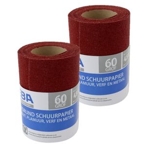 4x rollen Schuurpapier P60 110mm x 4,5 meter