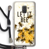 Let it bee: Samsung Galaxy A8 (2018) Transparant Hoesje met koord