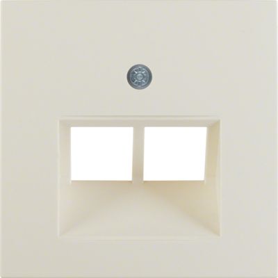 Centraalplaat UAE doos 2 x RJ45 Berker S1 creme 14098982