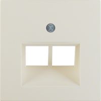 Centraalplaat UAE doos 2 x RJ45 Berker S1 creme 14098982