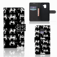 Samsung Galaxy A8 2018 Telefoonhoesje met Pasjes Koetjes - thumbnail