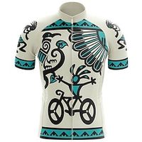 Voor heren Wielrenshirt Korte mouw Fietsen Shirt Kleding Bovenlichaam met 3 achterzakken Bergracen Wegwielrennen Ademend Sneldrogend Vochtregelerend Reflecterende strips Wit Geel Rood Grafisch Lightinthebox