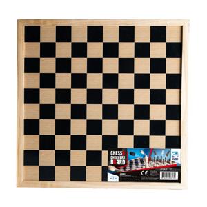 Schaakbord/dambord - 40 x 40 cm - hout - Schaakspel/damspel - Schaken en dammen