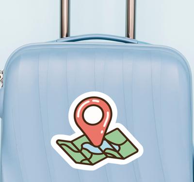 Stickers reizen wereldkaart