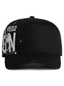 DSQUARED2 casquette en coton à logo imprimé - Noir