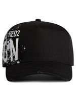 DSQUARED2 casquette en coton à logo imprimé - Noir - thumbnail