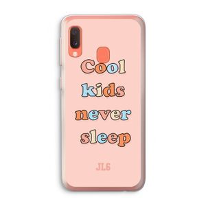Cool Kids Never Sleep: Samsung Galaxy A20e Transparant Hoesje