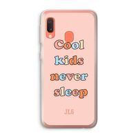 Cool Kids Never Sleep: Samsung Galaxy A20e Transparant Hoesje