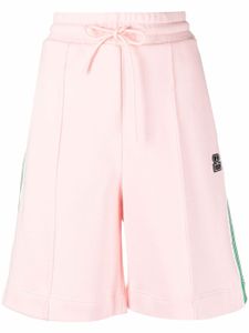 MSGM short de sport évasé à bandes contrastantes - Rose