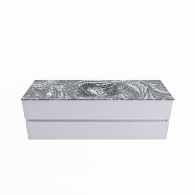 MONDIAZ VICA-DLUX 150cm badmeubel onderkast Cale 2 lades. Inbouw wastafel CLOUD midden 1 kraangat, kleur Lava.