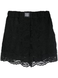 MSGM short en dentelle à patch logo - Noir