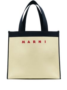 Marni sac cabas à logo en jacquard - Jaune