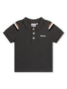 BOSS Kidswear chemise en coton à détails rayés - Gris