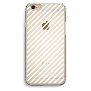 Strepen zwart-wit: iPhone 6 / 6S Transparant Hoesje