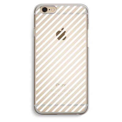 Strepen zwart-wit: iPhone 6 / 6S Transparant Hoesje