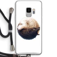 Yin Yang Wolves: Samsung Galaxy S9 Transparant Hoesje met koord