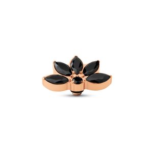 Melano Twisted Vintage CZ Steentje Zwart Rose