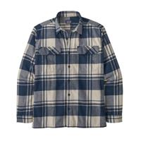 Patagonia L/S Organic Cotton Mw Fjord Flannel Heren Shirt Live Oak: Smolder Blue XL