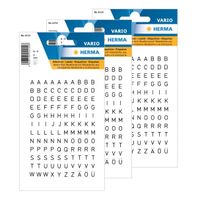 Stickervelletjes met 720x stuks alfabet plak letters A-Z zwart/transparant 5 mm - thumbnail