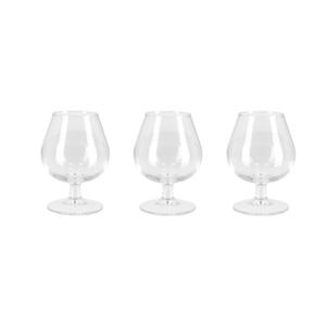 Gerimport Cognac glazen - 6x stuks - 250 ml - transparant - voetglazen