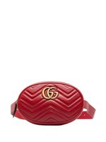 Gucci Pre-Owned sac banane GG Marmont à design matelassé - Rouge