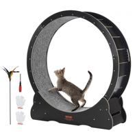 VEVOR indoor kattenhometrainer met krabpaal 110cm zwart