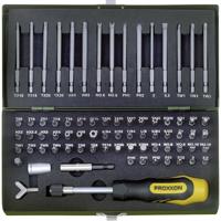 Proxxon Industrial 23 107 Bitset 75-delig Plat, Kruiskop Phillips, Kruiskop Pozidriv, Tri-Wing, Binnen-vierkant (Robertson), Clutch, Veeltand (XZN), Torque, - thumbnail