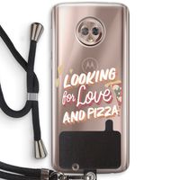 Pizza is the answer: Motorola Moto G6 Transparant Hoesje met koord