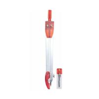 Passer set - rood - 2 delig - 17 cm - met potloodvullingen - Wiskunde/rekenen - Voor school