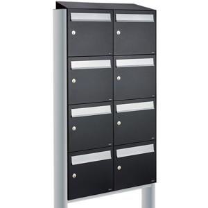 Allux Flow Set 2-Breed, 4-Hoog Met Dak Op Statief Zwart - 40040070_2x4ds