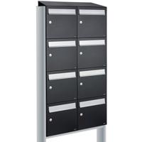 Allux Flow Set 2-Breed, 4-Hoog Met Dak Op Statief Zwart - 40040070_2x4ds