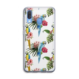 Kleurrijke papegaaien: Samsung Galaxy A40 Transparant Hoesje