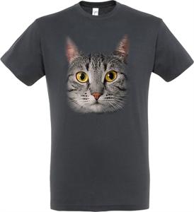 T-SHIRT GRIJZE KAT GRIJS M