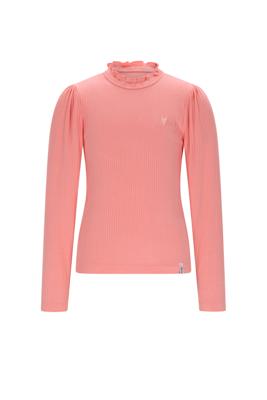 NoNo winter jersey t-shirt meisjes - roze - Koss - rib, ecovero